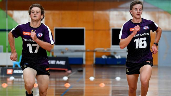 Rory Parnell and Nick Paton. (Photo by Josh Chadwick/AFL Photos via Getty Images)