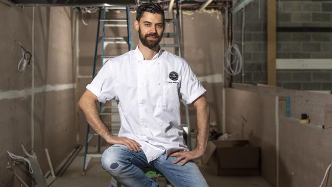 Giulio Marchese at the site where Italian Street Kitchen will open. Picture: Monique Harmer