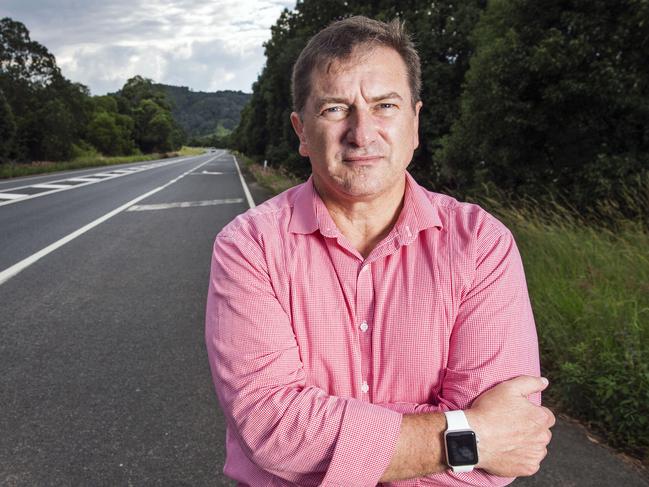 Federal MP and Former Policeman Llew O'Brien who suffers from PTSD from years of being a First Responder to road crash fatalities along notorious stretches of the Old Bruce Highway. Photo Lachie Millard