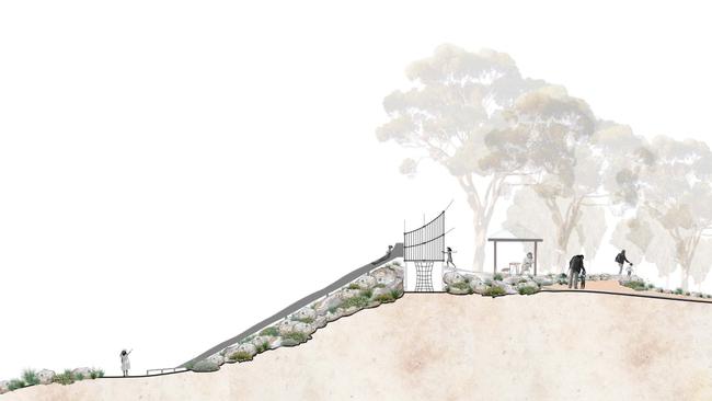 Concept images of the $1.7m revamp of Dunstan Adventure Playground. Source: NPSP Council