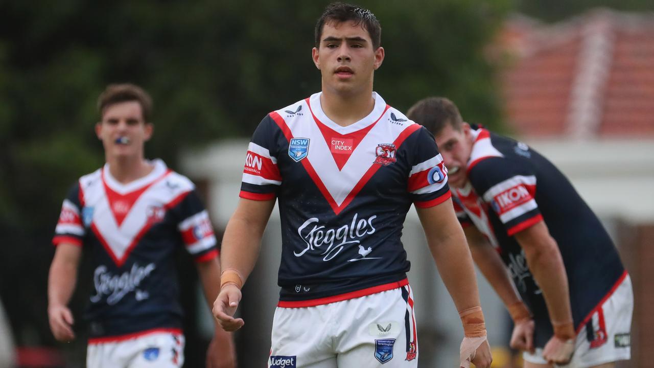 Zach Fittler during a Harold Matthews Cup match for the Roosters. Picture: Jeremy Ng