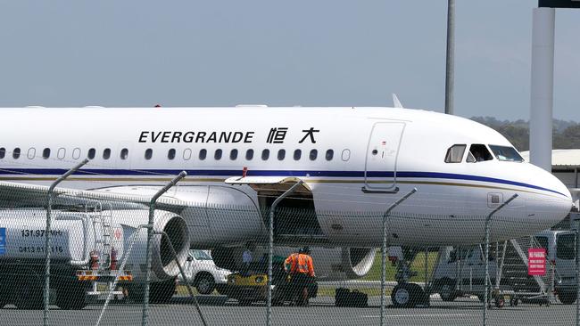 China's fifth richest man, Xu Jiayin, arrived on the Coast on his private jet on Sunday. Picture: Glenn Hampson