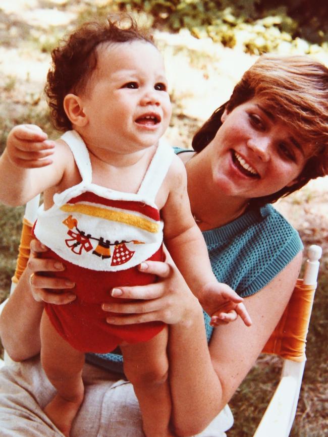 Samantha with a baby Meghan in 1982. Picture: Splash News