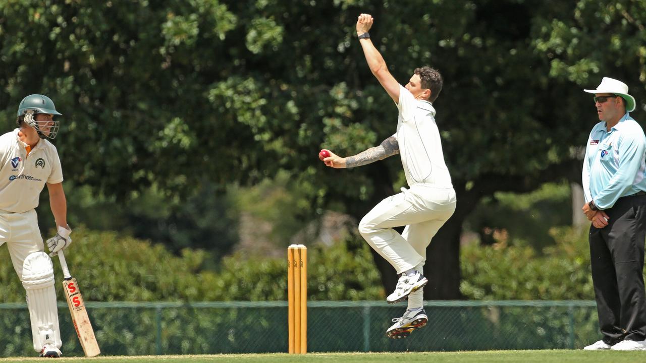 VSDCA - Quentin Hodgkinson launches into action for Bayswater. Picture: Stuart Milligan