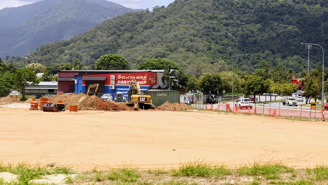 Heavy earthworks machines at Mount Milman Drive this week. Picture: Brendan Radke