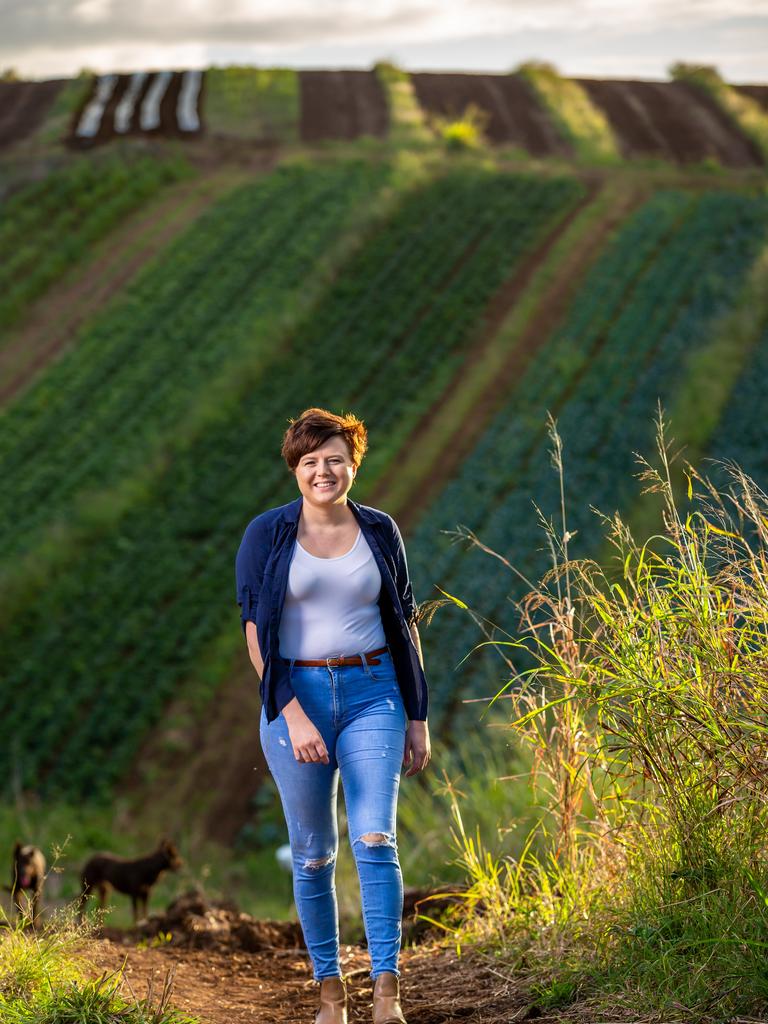 Sharla Watson of Farmer and Sun on her parents farm in Glastonbury loves promoting the Gympie region's fresh produce.