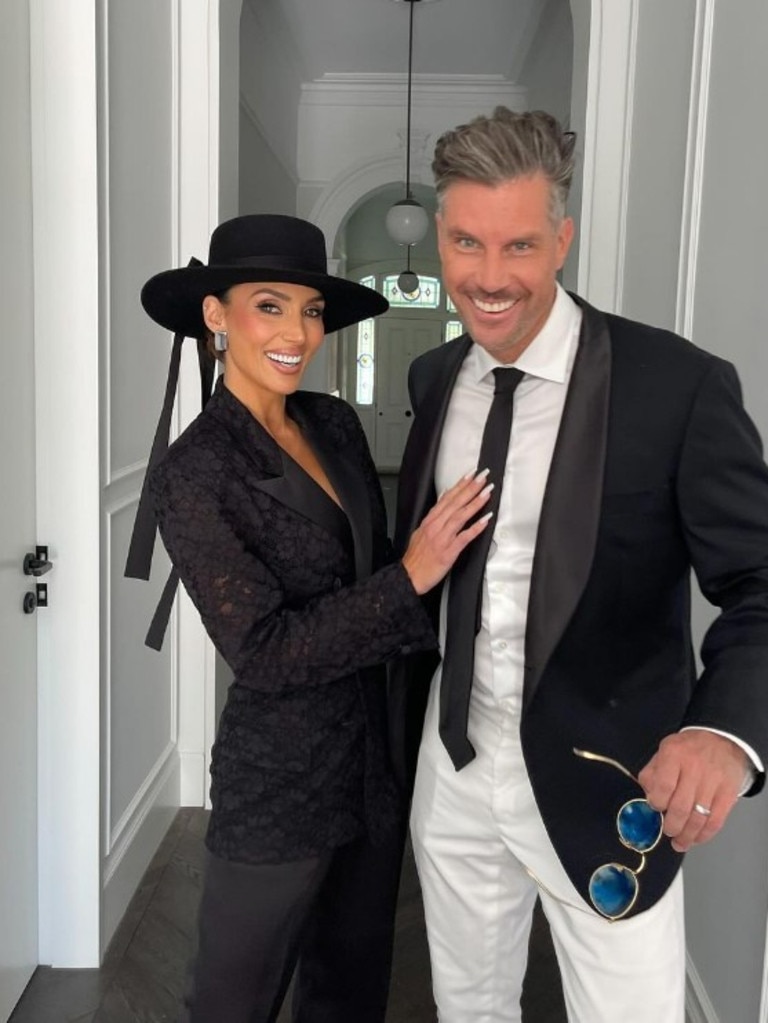 Sam And Snezana Wood before attending Derby Day at Melbourne’s 2024 Spring Carnival. Picture: Instagram/snezanawood