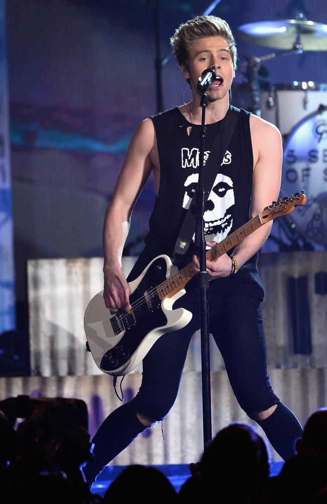 Guitar hero ... 5SOS are now drawing a following among aspiring young male musos. Picture: Getty Images