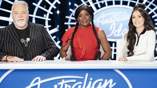 Australian Idol judges Kyle Sandilands, Marcia Hines and Amy Shark. Picture: Channel 7