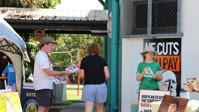 Territorians cast their vote at the Nightcliff polling booth on May 3, 2025. Picture: Pema Tamang Pakhrin