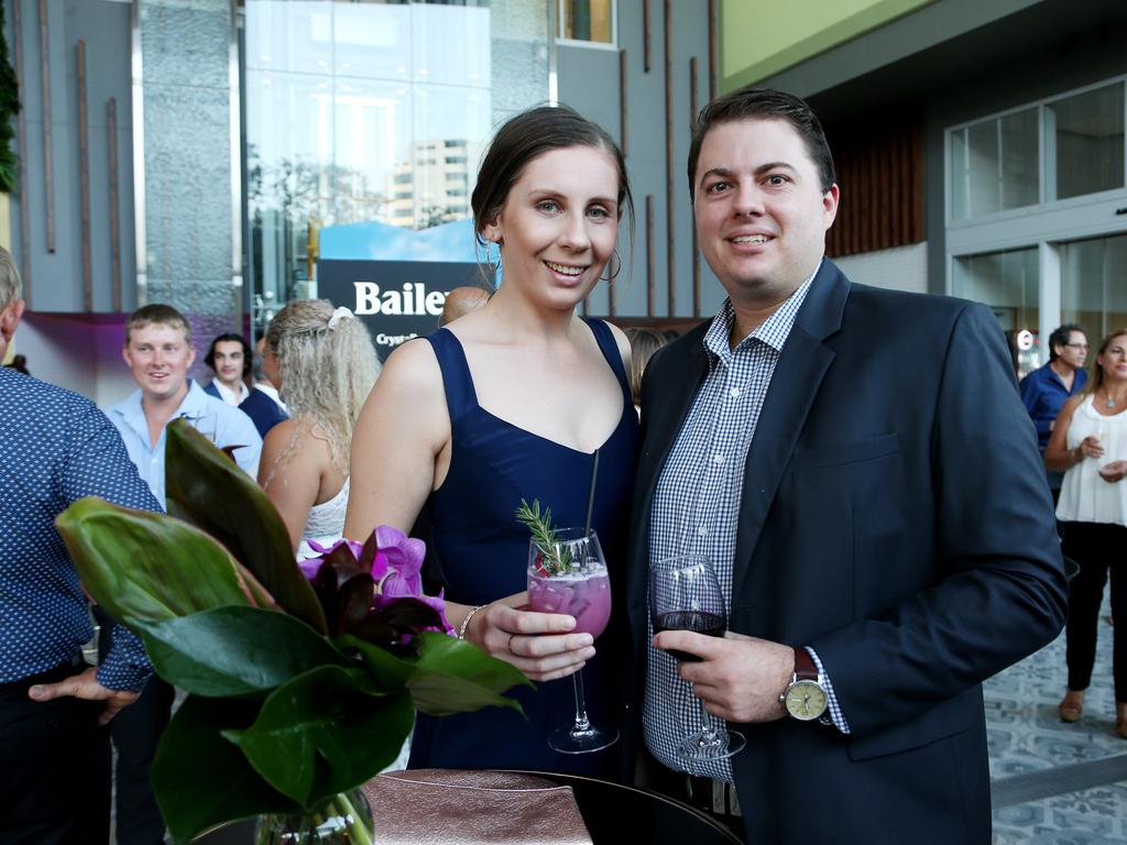 Crystalbrook's Bailey Hotel hosting its opening party in Cairns. Jessica Cunningham and Kurt Hoffmann. PICTURE: STEWART MCLEAN