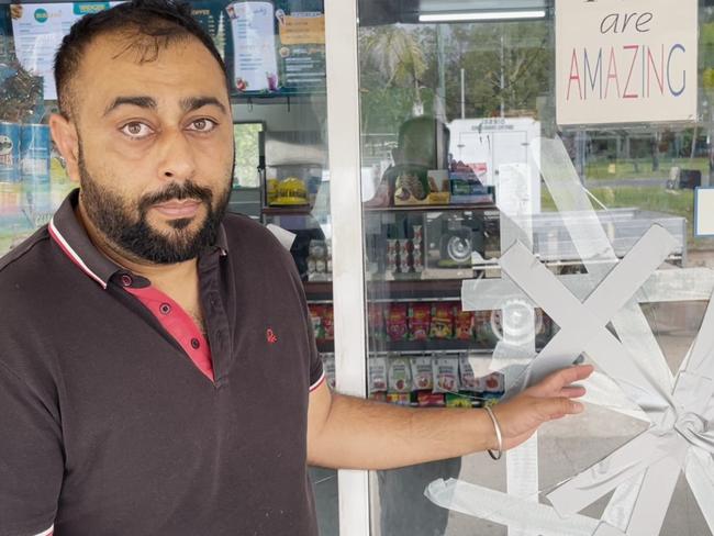 DJ Singh said he was alerted to the early morning break-in at his Widgee General Store, when the two men set off a security alert at the shop on Monday, December 30, 2024.