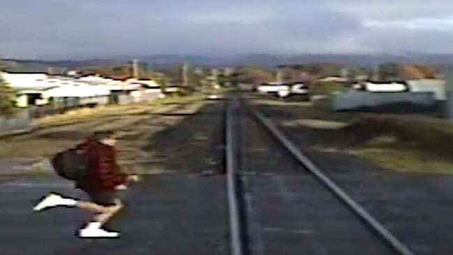 Near misses on Tasmanian railroads in 2022–23 in footage captured by TasRail cameras. Picture: Supplied