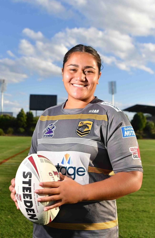 Sunshine Coast Falcons under-19s girls. Tamzin Taumafai. Picture: Patrick Woods.