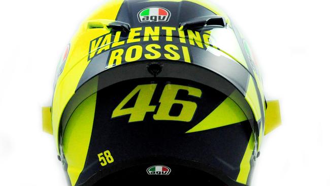 Valentino Rossi's 2018 helmet design. Pic: Drudi Performance