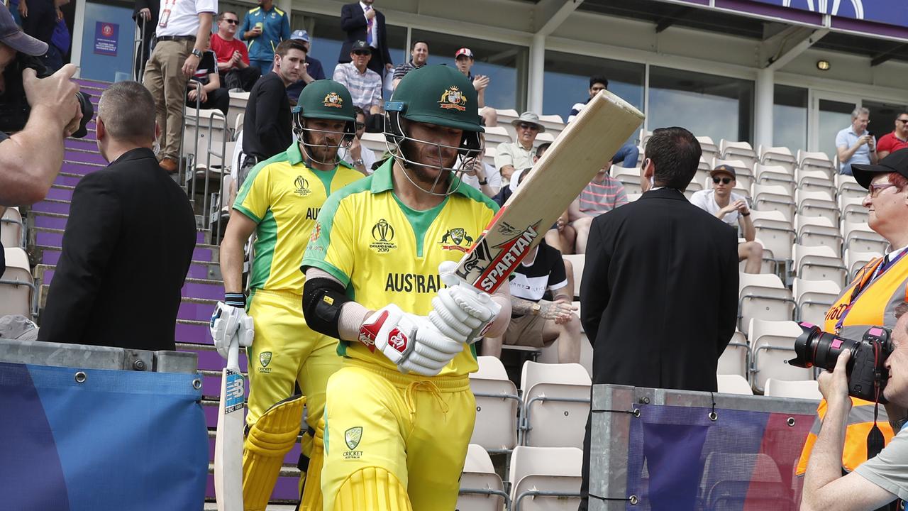 Australia's David Warne was booed on his way out against England.