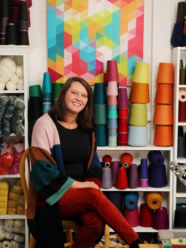 Stitched on: Jo Nathan is the designer of wool clothing behind the label Woolliwoolli. Pictures: Andy Rogers