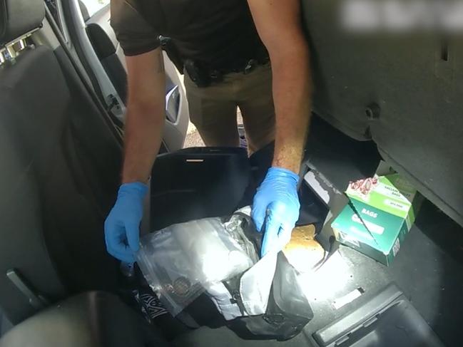 Townsville's Major and Organised Crime Squad seized more than $75,000 worth of cocaine after a vehicle intercept at Alligator Creek. Picture: QPS.