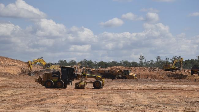 Works underway at the Core Lithium Finniss Lithium Project BP33 Underground Mine near Darwin. Picture: Fia Walsh