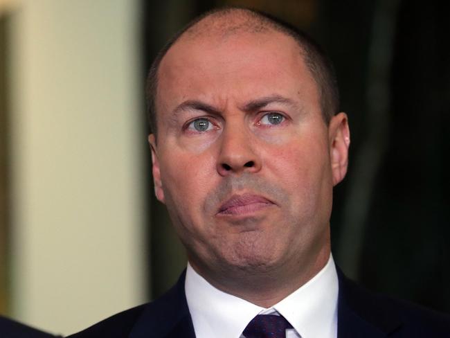 Monday 20th February 2019.The Treasurer Josh Frydenberg and the Assistant Minister for Treasury and Finance, the Zed Seselja during a press conference in Parliament House, in CanberraPicture Gary Ramage