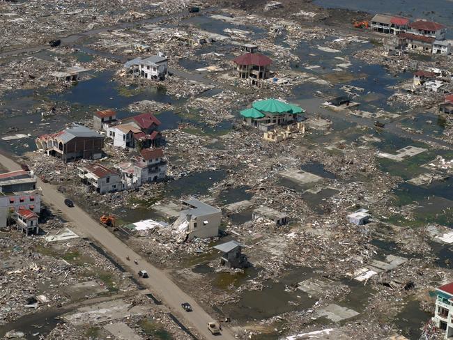 Villages were swept away after the killer wave hit.