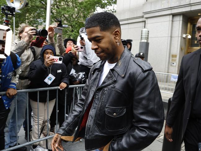Kid Cudi departs the Manhattan Federal Court during the Sean 