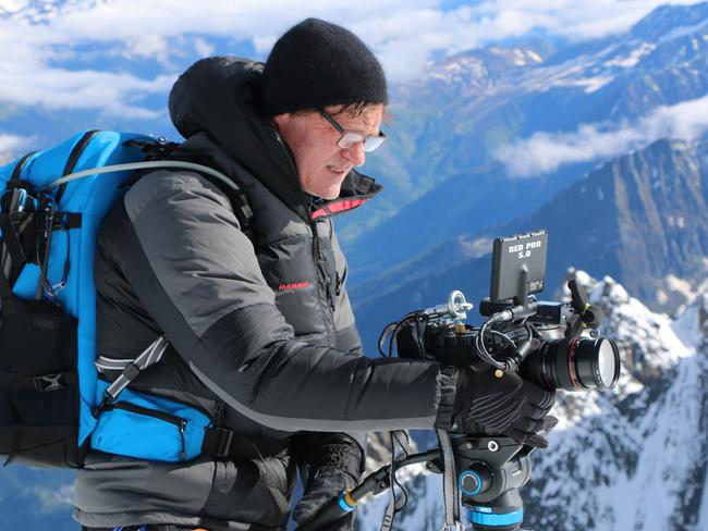 Craig Leeson during filming for his upcoming documentary, The Last Glaciers. Picture: Supplied.