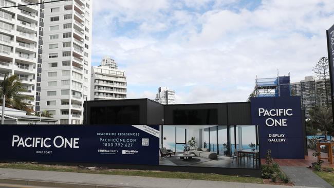 The Pacific One Gold Coast showroom and site in Frederick St Surfers Paradise after the tower was canned.