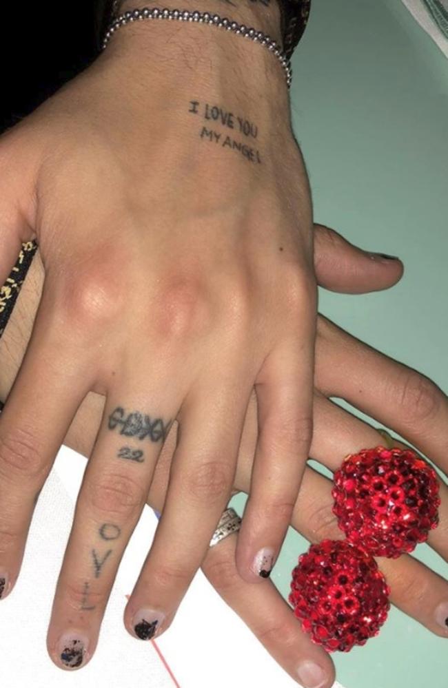 Anwar Hadid and Kendall Jenner had their hands all over each other. Picture: Instagram