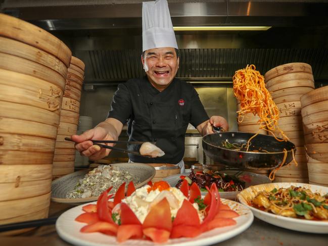 HOLD FOR HERALD SUN PIC DESK----Chef Qingyuan Xie at Man Tong Kitchen at Crown, for a story about plans for a new Chinatown to be created in Melbourne.  Picture: Alex Coppel