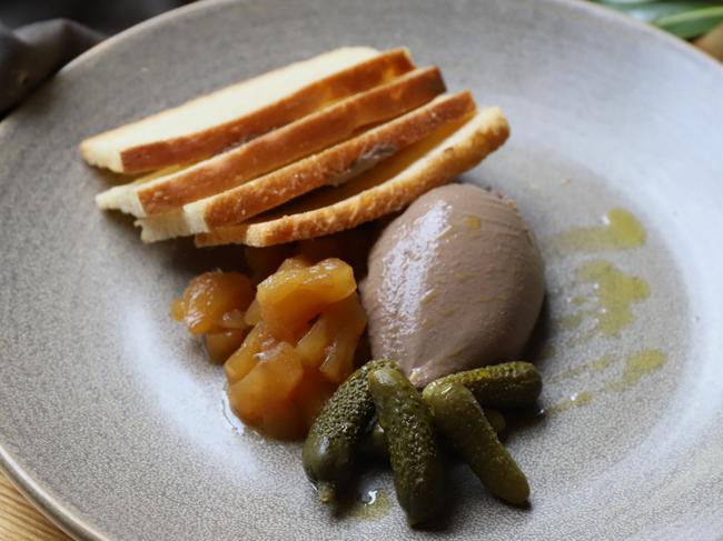 The chicken liver pate dish. Picture: Jenifer Jagielski