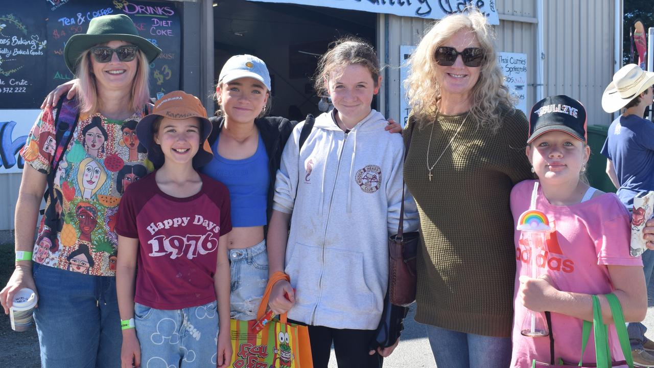 The Millican and Mitchell families at the Yeppoon Show on Sunday. Picture: Aden Stokes