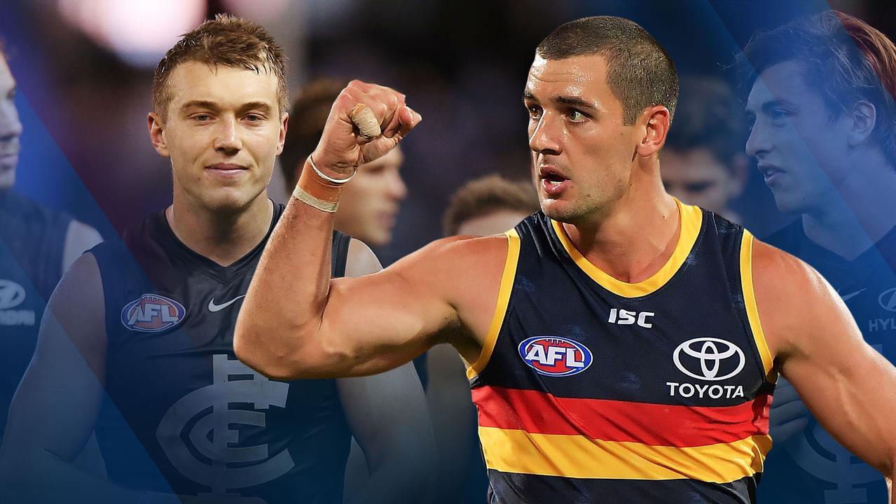 Where does the Carlton and Adelaide pick swap sit after Round 8?
