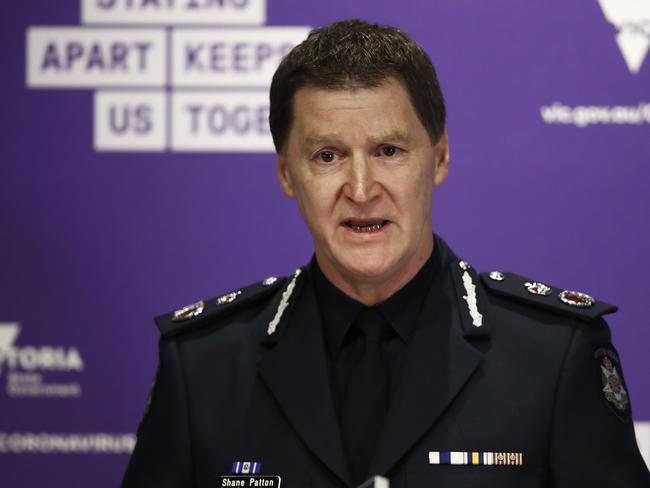 Victoria Police Chief Commissioner Shane Patton said new strategies were in place around negotiations. Photo: Daniel Pockett