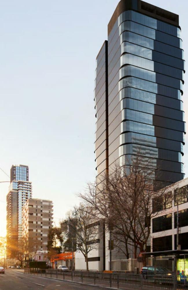 The proposed apartment development Intaj Khan’s development company had applied to build in West Melbourne. Picture: KUD Architects