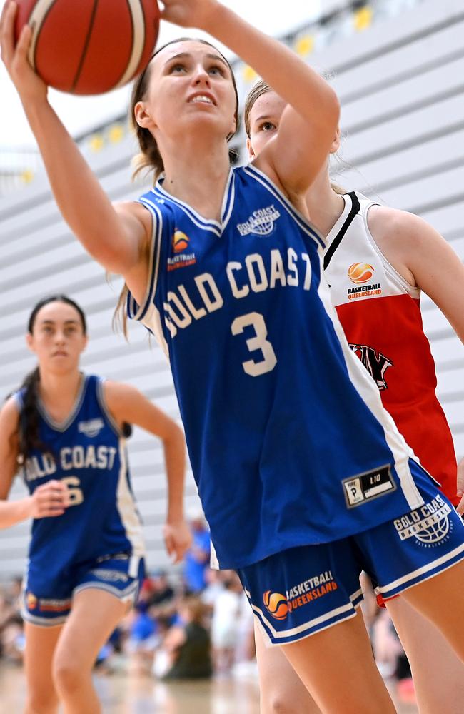 Gold Coast V Mackay Div 1 Basketball QLD U18 State Championships 2024 grand finals. Sunday January 14, 2024. Picture, John Gass