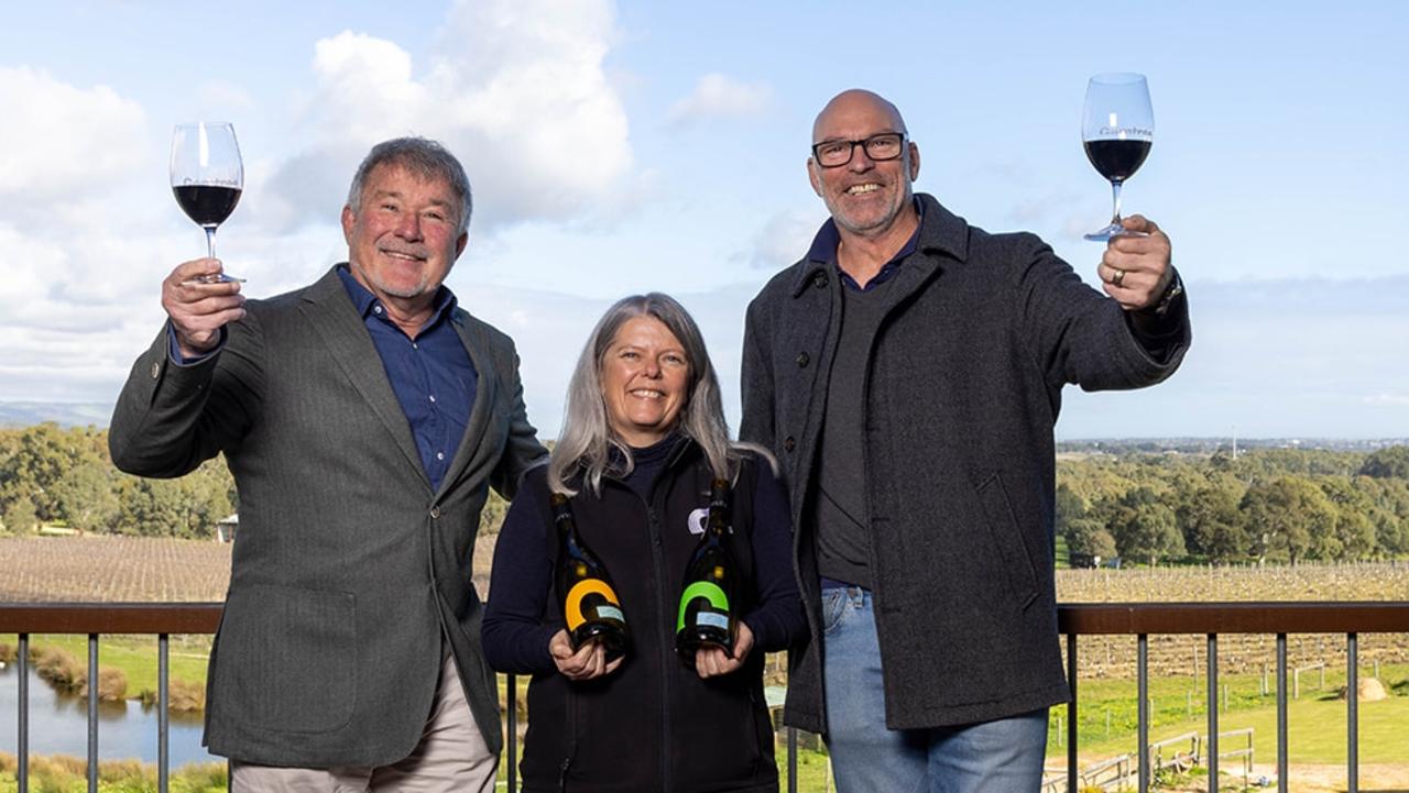 Randall Wine Group executive chairman Warren Randall with Gemtree's Melissa Brown and Mike Brown. Picture: Asher Milgate (Considered Image)