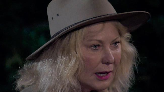 A tearful Kerri-Anne said goodbye after just three days in the jungle. Picture: Channel 10