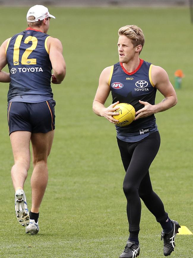 Rory Sloane during his fitness test on Thursday. Picture SARAH REED