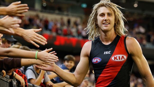 How good can the Bombers be? If Dyson Heppell’s performance is anything to go by, finals are not out of the question. Picture: AFL Media/Getty Images