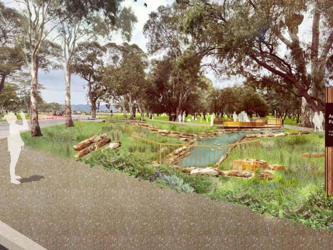 There will be more shade and more activities at future Supercars races at Victoria Park under a council redevelopment plan. Picture: Adelaide City Council.