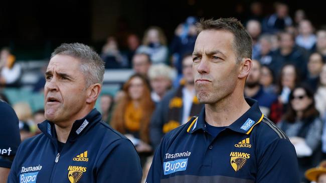 Chris Fagan and Alastair Clarkson the 2015 AFL round 23 match between Hawthorn and Carlton at the MCG. Picture: Michael Willson/AFL Media