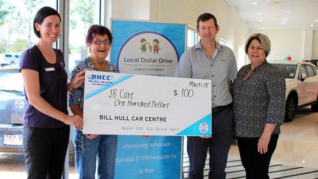 Bill Hull Car Centre donating one lot of $100 to SB Care.