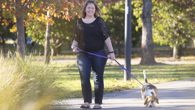 Macarthur Chronicle — Melissa Sutton (26) is pictured with her beagle puppy Buddy (7 months).