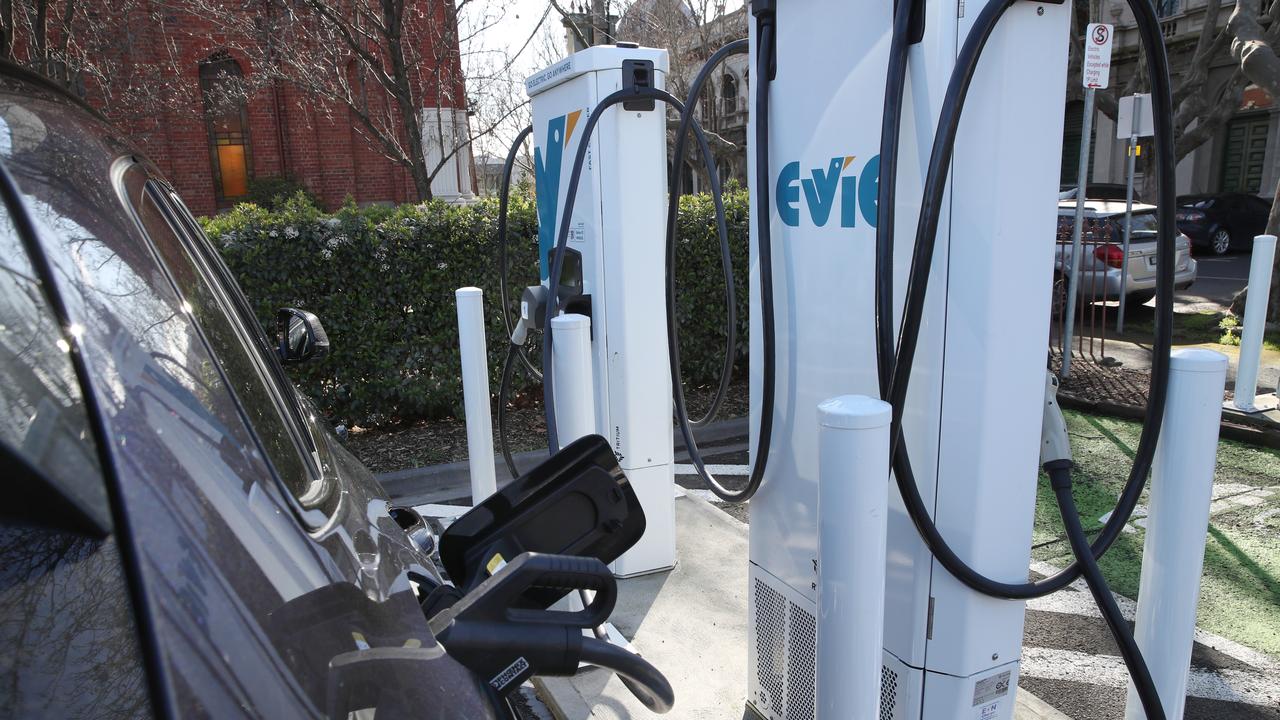 An electric car charging station. Picture: NCA NewsWire / David Crosling