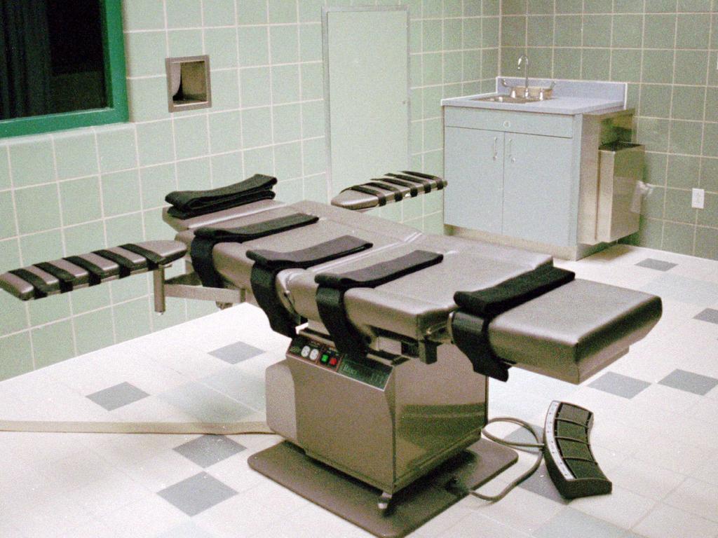 The execution chamber in Terre Haute, Indiana where prisoners are put to death via lethal injection.