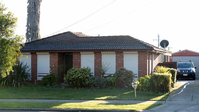 The Sanderling St home where police shot a man last night after being called to a domestic dispute. Picture: Andrew Henshaw