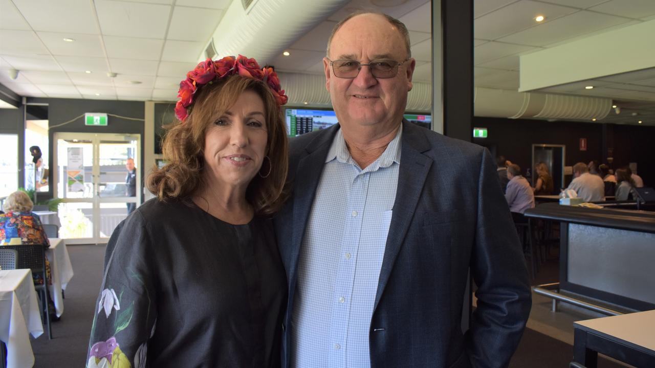 Mary and Cres Bulger at the 2023 Rockhampton Girls Grammar 21st Race Day.