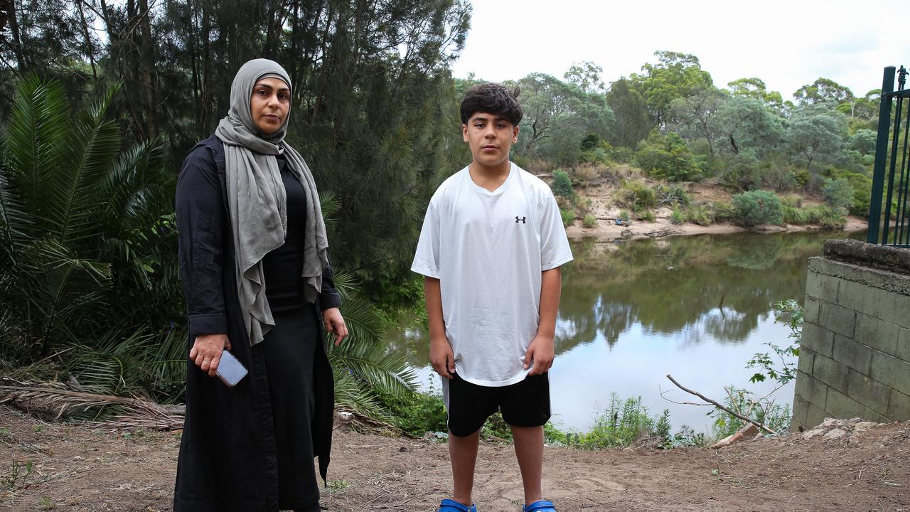 Eman Hazzouri and her son were shaken by the tragedy. Picture: NewsWire/ Gaye Gerard