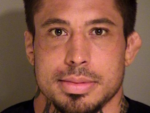 SIMI VALLEY, CA - AUGUST 15: In this handout photo provided by the Simi Valley Police Department, MMA fighter Jonathan Koppenhaver , aka War Machine, is seen in a police booking photo after his arrest for brutally assaulting his ex-girlfriend Christy Mack on August 15, 2014 in Simi Valley California. (Photo by Simi Valley Police Department via Getty Images)